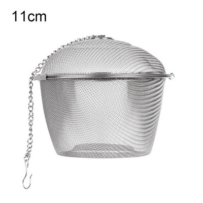 Nerūdijančio plieno kepimo prieskonių infuzorius smulkaus tinklelio birios arbatos žolelių sietelio filtras su pailginta grandine virtuvės prieskonių rutuliukai