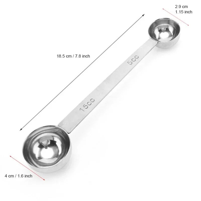 15/30 ml nerūdijančio plieno matavimo šaukštas kavos kaušelis dvipusis valgomasis šaukštas auksinis virtuvės reikmenys matavimo šaukštai