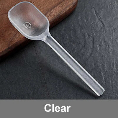 Plastikinis šaukštas 2 vnt. kavos pupelių šaukštas su medvilniniu maišeliu, miltelių kaušelis 17 cm padažo šaukštas virtuvės matavimo juodas skaidrus šaukštas