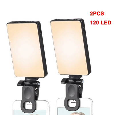 Mini Clip-on Mobilusis Telefonas LED Light Selfie Light 120 LED 2500K-9000K W / Baterija iPhone Samsung Huawei Xiaomi išmaniesiems telefonams