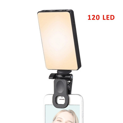 Mini Clip-on Mobilusis Telefonas LED Light Selfie Light 120 LED 2500K-9000K W / Baterija iPhone Samsung Huawei Xiaomi išmaniesiems telefonams