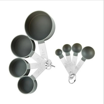 5/8/11 vnt Matavimo šaukštai Arbatinis šaukštelis cukraus kaušelis pyrago kepimo miltų matavimo puodeliai nerūdijančio plieno rankena Virtuvės matavimo įrankiai