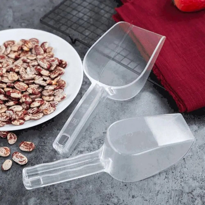 Mini ledo kaušeliai skaidrūs ledo kaušeliai vakarėlio baras bufetas virtuvės įtaisas saldainiams desertui miltų kaušelis grūdų sausoms prekėms kastuvas