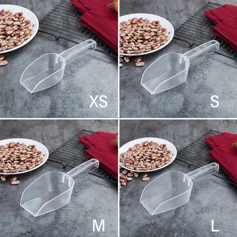 Mini ledo kaušeliai skaidrūs ledo kaušeliai vakarėlio baras bufetas virtuvės įtaisas saldainiams desertui miltų kaušelis grūdų sausoms prekėms kastuvas