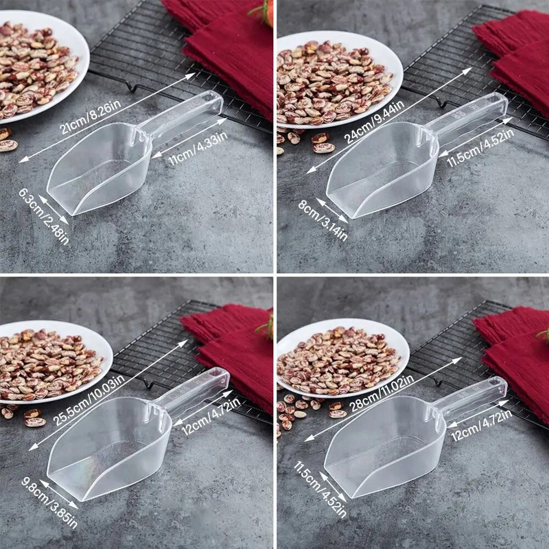 Mini ledo kaušeliai skaidrūs ledo kaušeliai vakarėlio baras bufetas virtuvės įtaisas saldainiams desertui miltų kaušelis grūdų sausoms prekėms kastuvas