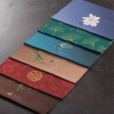 Уникална кърпа за чай Сервиз за чай Парцал за съдове Елегантна изящна изработка Чаена кърпа с китайски шарки