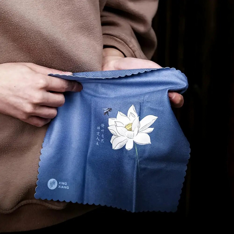 Egyedi teásvászon teáskészlet edényrongy Elegáns, igényes kidolgozású kínai mintás konyharuha