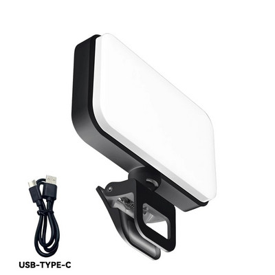 LED mobiliojo telefono kompiuterio užpildymo lemputė Reguliuojama nešiojama LED lempa, įkraunama klipų užpildymo vaizdo lemputė, skirta tiesioginiam asmenukės susitikimui