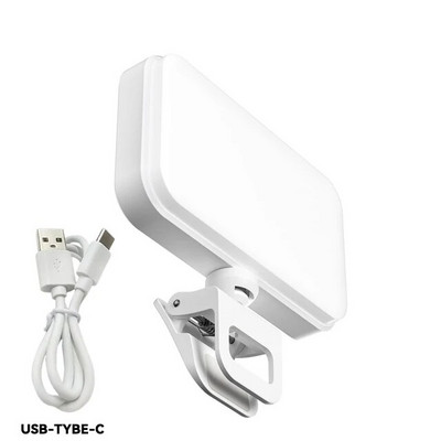 LED mobiliojo telefono kompiuterio užpildymo lemputė Reguliuojama nešiojama LED lempa, įkraunama klipų užpildymo vaizdo lemputė, skirta tiesioginiam asmenukės susitikimui