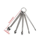 5db/készlet rozsdamentes acél mini mérőkanál tartós otthoni szósz evőeszköz tartozék