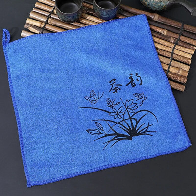 Storosios arbatos servetėlės arbatos rankšluostis Minkštas valymas pliušinis, sugeriantis vandenį Skudurinė audinys Stalo arbatinukas Padėkliuko arbatos rinkinio priedai