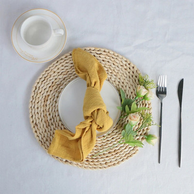 2023. Salveta s teksturom tanjura, pere se jednobojna pamučna upijajuća kuhinjska krpa, ultra mekana tkanina, podmetači za svadbene zabave