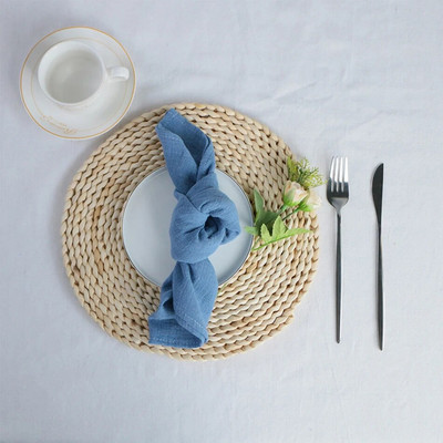 2023. Salveta s teksturom tanjura, pere se jednobojna pamučna upijajuća kuhinjska krpa, ultra mekana tkanina, podmetači za svadbene zabave