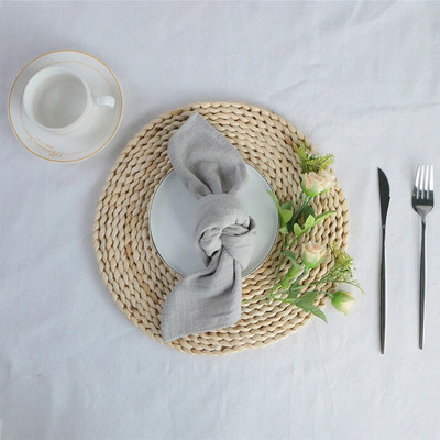 2023. Salveta s teksturom tanjura, pere se jednobojna pamučna upijajuća kuhinjska krpa, ultra mekana tkanina, podmetači za svadbene zabave