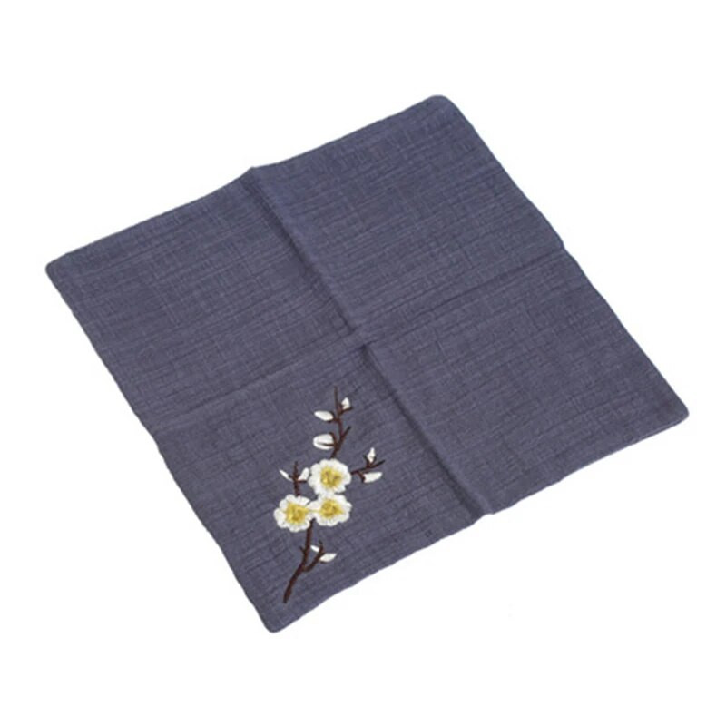 Rankomis išsiuvinėtas medvilninis lininis rankšluostis arbatos staliukas sutirštintas sugeriantis arbatos audinys Kinų kung fu arbatos ceremonijos priedai