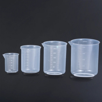 Мерителна чаша Прозрачна пластмасова лабораторна чаша Градуирана кана за течности Чаша Кухня Печене Готвене Везна за измерване Контейнер