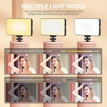 120 LED светлина за телефон Selfie Light 3000Mah Акумулаторна клипс Video Light за iPhone iPad Камера Лаптоп Телефони Samsung Selfie