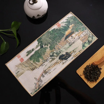 Китайска професионална дебела кърпа за чай, рисувана с парцал, супер абсорбираща, висок клас комплект за почистване на чай, аксесоари за подложка за чаша