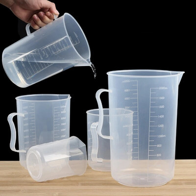 1 bucă ceașcă de măsurare gradată din plastic transparent pentru copt pahar lichid recipient cu măsură transparentă 30 ml / 50 ml / 500 ml / 1000 ml