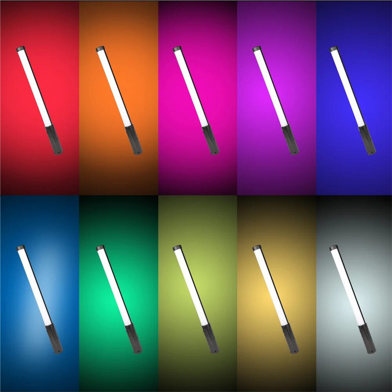 Nauja RGB Stick Light Wand rankinė vamzdinė lemputė LED vaizdo lemputė 3000K-6000K 2600mAh fotografijos apšvietimo užpildymo lempa