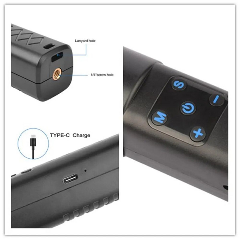 Nauja RGB Stick Light Wand rankinė vamzdinė lemputė LED vaizdo lemputė 3000K-6000K 2600mAh fotografijos apšvietimo užpildymo lempa