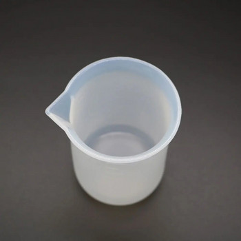 1PC 100ML Силиконова мерителна чаша Незалепваща силиконова мерителна чаша Направи си сам Инструмент за правене на бижута Чаша от епоксидна смола Смесена мярка