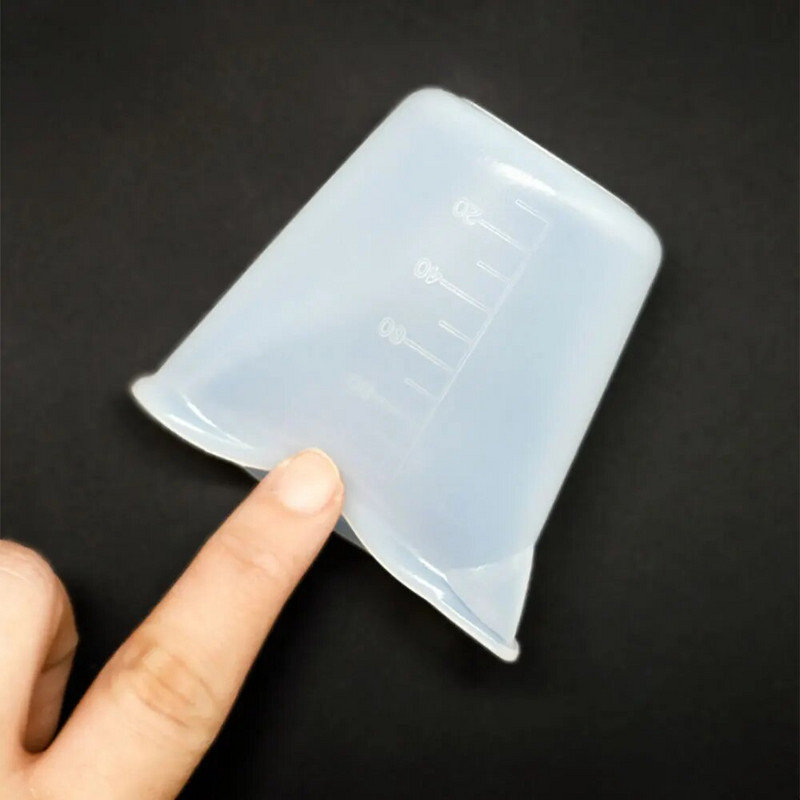 1 vnt. 100 ml silikoninis matavimo puodelis Nelipnus silikoninis matavimo puodelis „pasidaryk pats“ papuošalų gamybos įrankis, epoksidinės dervos puodelis, mišrusis matas