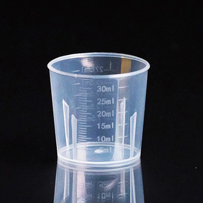 20 ml / 30 ml / 50 ml / 250 ml plastikiniai puodeliai su graduotu matavimo puodeliu piltuvo snapelis be rankenos Virtuvės įrankis Premium skaidrus matavimo puodelis