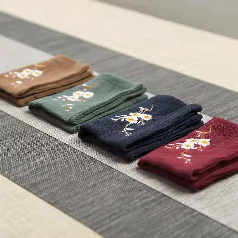 Medvilninis ir lininis rankšluostis Buitinis arbatos rinkinys Valomas sugeriantis arbatos audinys Siuvinėjimas Spausdinimas Sutirštintos arbatos arbatos servetėlės LC629