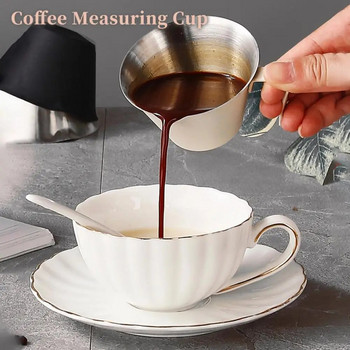 304 Φλιτζάνι μέτρησης καφέ από ανοξείδωτο ατσάλι 100 ml με σήμανση ζυγαριάς Εργαλείο κουζίνας για το πλυντήριο πιάτων για φλιτζάνι Espresso Shot