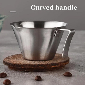 304 Φλιτζάνι μέτρησης καφέ από ανοξείδωτο ατσάλι 100 ml με σήμανση ζυγαριάς Εργαλείο κουζίνας για το πλυντήριο πιάτων για φλιτζάνι Espresso Shot