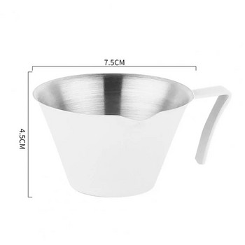 Мерителна чаша за кафе от неръждаема стомана 304 100 мл с маркировка на скалата Ергономичен дизайн на дръжката Чаша за еспресо Шот съдомиялна машина Кухненски инструмент