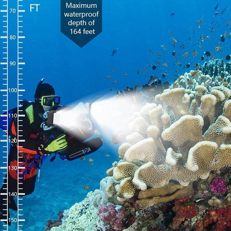 84 Φωτογραφικός φωτισμός LED για κάμερα SLR 50M Αδιάβροχη λάμπα κατάδυσης LED νύχτας για Gopro Hero 12 1110 9 8 5/6/7