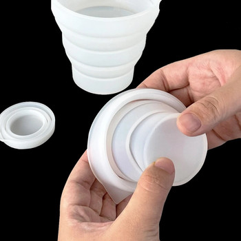 50-500 мл сгъваема силиконова мерителна чаша Многофункционален преносим контейнер за течности Силиконова чаша за смесване за Направи си сам бижута от епоксидна смола
