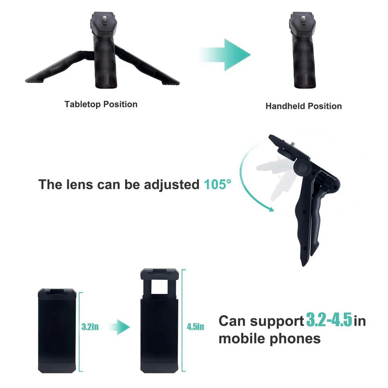 Smartphone Vlogging Kit iPhone Androidhoz Tripod Mini Microphone Starter Vlog készlettel a TikTok Live Stream Video YouTube számára