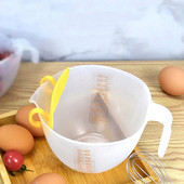 Kepimo įrankių matavimo puodelis Svarstyklių linija Kiaušinių juostos filtras Plakimo taurė 1 litro didelės talpos matuoklis Matavimo puodelis Virtuvės įrankiai