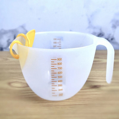 Kepimo įrankių matavimo puodelis Svarstyklių linija Kiaušinių juostos filtras Plakimo taurė 1 litro didelės talpos matuoklis Matavimo puodelis Virtuvės įrankiai