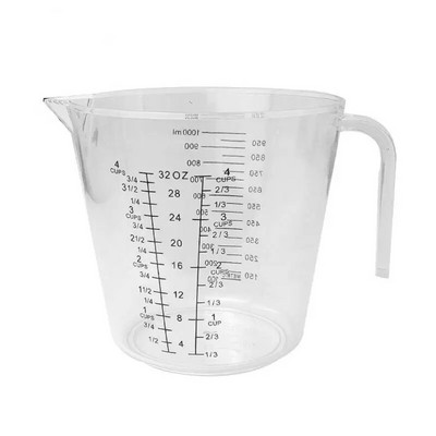 300/600/1000 ml matavimo puodelis skaidrus karščiui atsparus plastikinis pieno vandens skalės matavimo indelis mikrobangų krosnelė kepimui