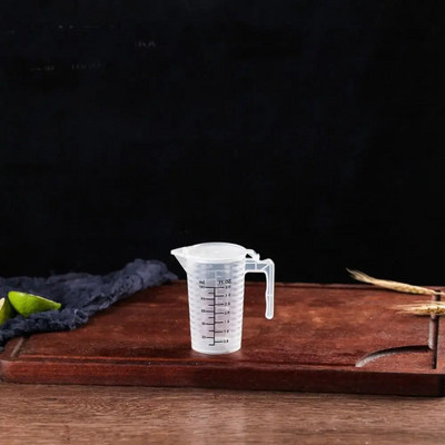 100/250/500 ml plastikiniai matavimo puodeliai ąsotis Skystis indas Skaidrus kepimo virtuvės miltai vanduo su dangteliu Virtuvės priedai