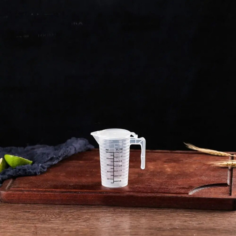 100/250/500 ml plastikiniai matavimo puodeliai ąsotis Skystis indas Skaidrus kepimo virtuvės miltai vanduo su dangteliu Virtuvės priedai