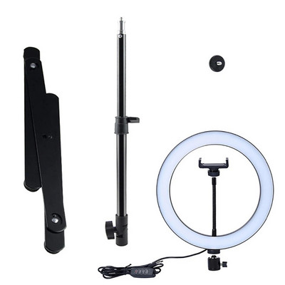 HKNZ 26CM Φωτισμός Φωτογράφησης Τηλεφώνου Δαχτυλίδι Φωτιστικό Τρίποδα Βάση Φωτογραφία Led Selfie Φωτιστικό Δαχτυλίδι Φωτιστικό Βίντεο Youtube Ζωντανά ΜΑΓΕΙΡΑΣ