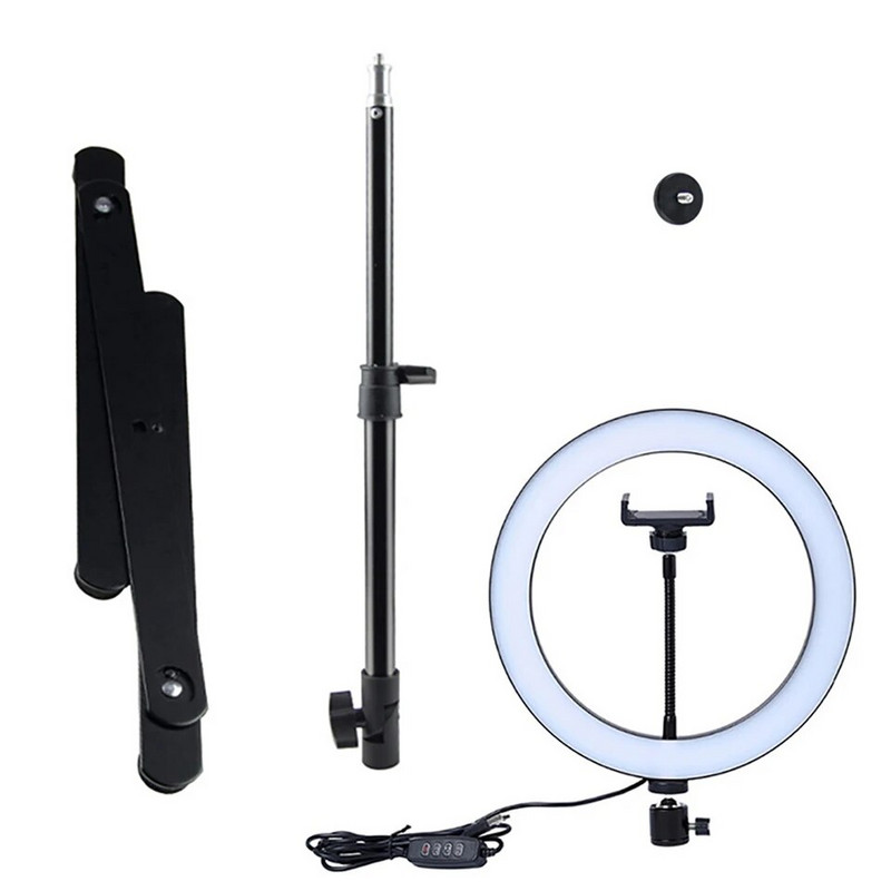 HKNZ 26CM Φωτισμός Φωτογράφησης Τηλεφώνου Δαχτυλίδι Φωτιστικό Τρίποδα Βάση Φωτογραφία Led Selfie Φωτιστικό Δαχτυλίδι Φωτιστικό Βίντεο Youtube Ζωντανά ΜΑΓΕΙΡΑΣ