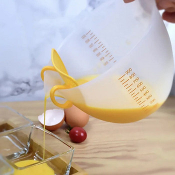 1000ML мерителна чаша с кантар Кухненски филтър Чаша за разбиване на яйца Измервателен уред с голям капацитет Мерителна чаша Инструменти за печене