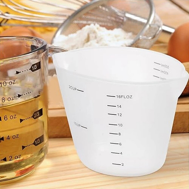 Silikoninis matavimo puodelis su skaidraus mastelio, maisto kokybės, patvarus, nepridegantis „pasidaryk pats“ pyragas, epoksidinės dervos papuošalai, virtuvės kepimo įrankiai