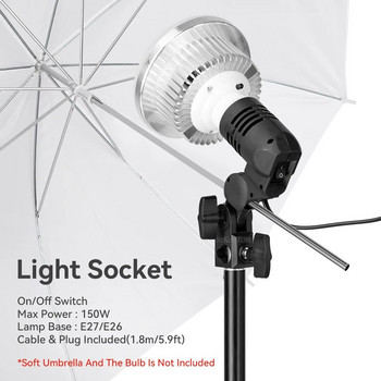 2PCS/1PC E27 Socket Софтбокс за фотографска лампа Основа за държач на крушка Адаптер за фото студио Запълваща светлина Основа държач за статив