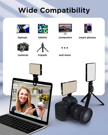 Φωτιστικό LED Selfie 3000Mah 120 LED Επαναφορτιζόμενο Κλιπ Φωτισμού Τηλεφώνου 3 Λειτουργίες Φωτισμού Φωτιστικό Δαχτυλίδι για τηλέφωνο Κάμερα iPad Selfie φορητού υπολογιστή