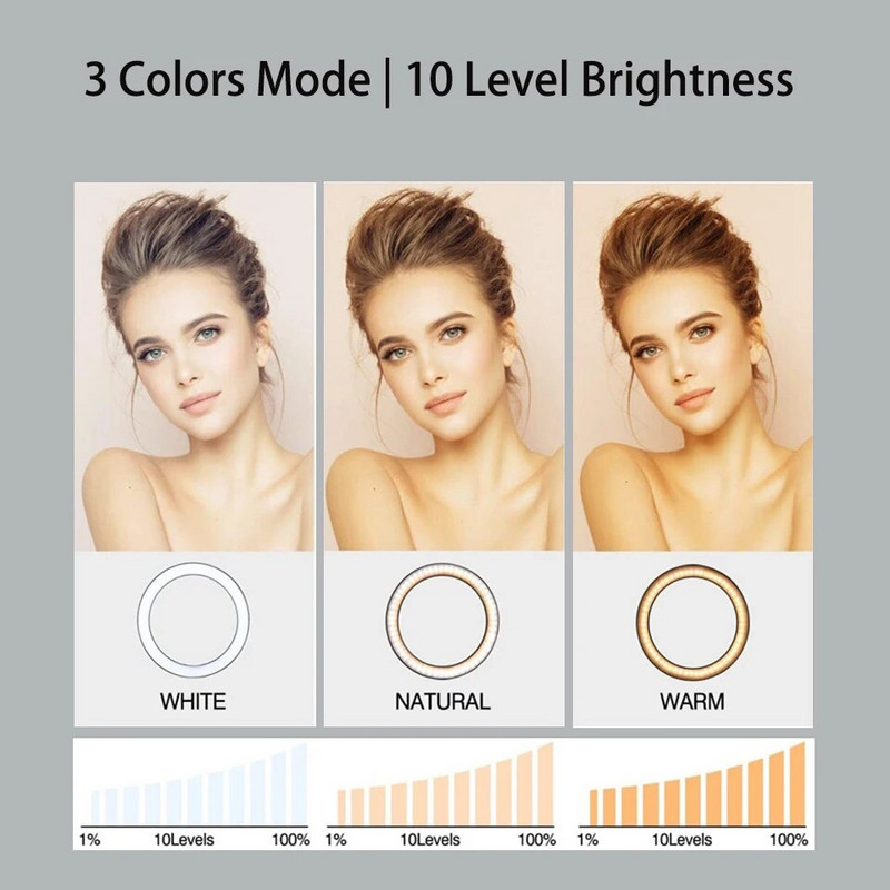 Φωτιστικό δαχτυλίδι Selfie με Φωτιστικό στεφάνι τρίποδου για φορητό κυκλικό φωτιστικό λυχνίας για στούντιο λήψης βίντεο Φωτιστικό Ringh Rong