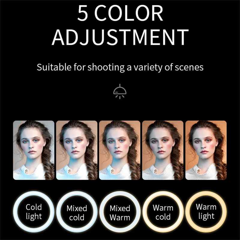 ÚJ asztali Led Panel Light Game Live Youtube Key Light, levegővel szabályozható fotóstúdió lámpatöltő lámpa telefontartó állvánnyal