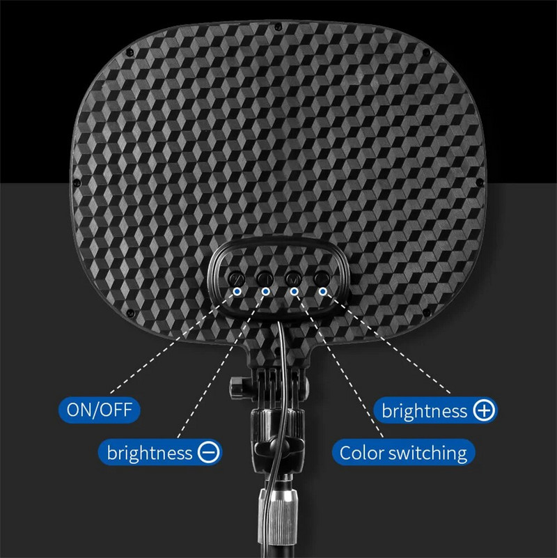 ÚJ asztali Led Panel Light Game Live Youtube Key Light, levegővel szabályozható fotóstúdió lámpatöltő lámpa telefontartó állvánnyal