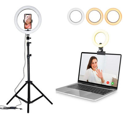 26 Cm Led Light Ring със статив за мобилна поддръжка Studio Clamp Selfie Ring Light Rim for Photography Ringh Rong Lite Lighting